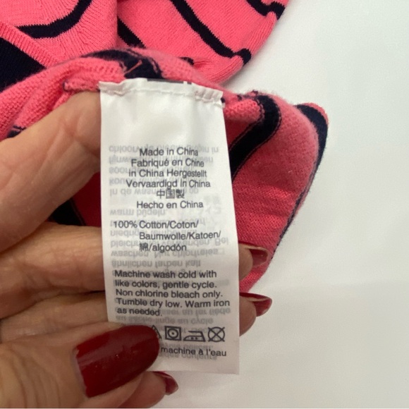J Crew Mercantile Peyton Large Womens Sweater Mixed Striped Pink Black Casual - Picture 12 of 14